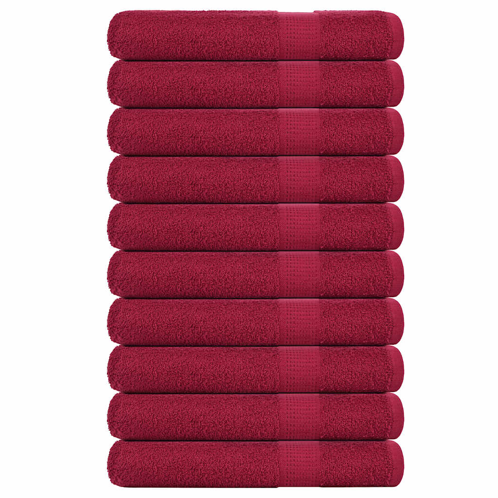 Vidaxl handdoeken frogn 10 st 100x200 cm 360 g m² bordeaux