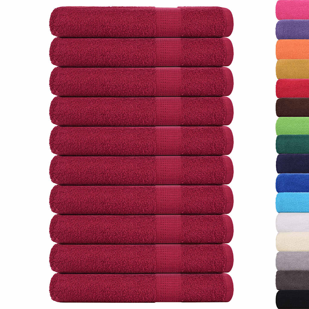 Vidaxl handdoeken frogn 10 st 100x200 cm 360 g m² bordeaux