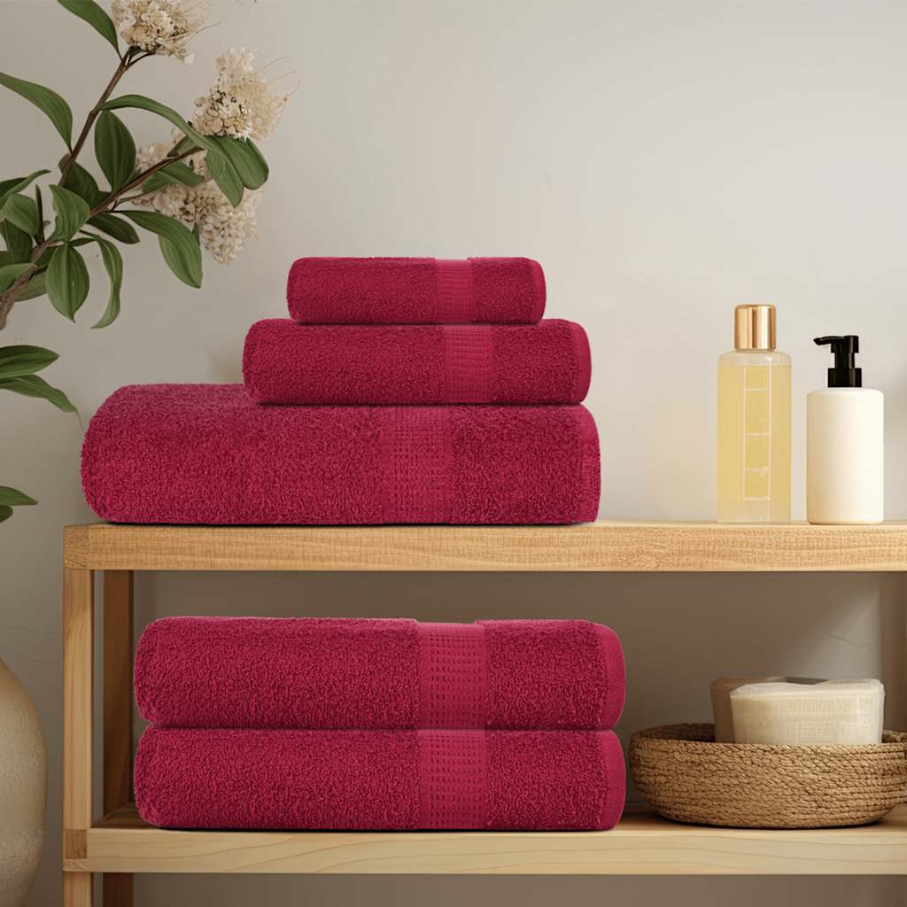 Vidaxl handdoeken frogn 10 st 100x200 cm 360 g m² bordeaux