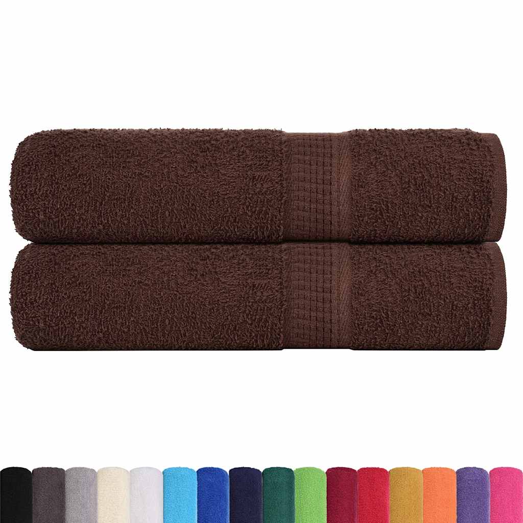 Vidaxl badhanddoeken frogn 2 st 100x150 cm 360 g m² bruin