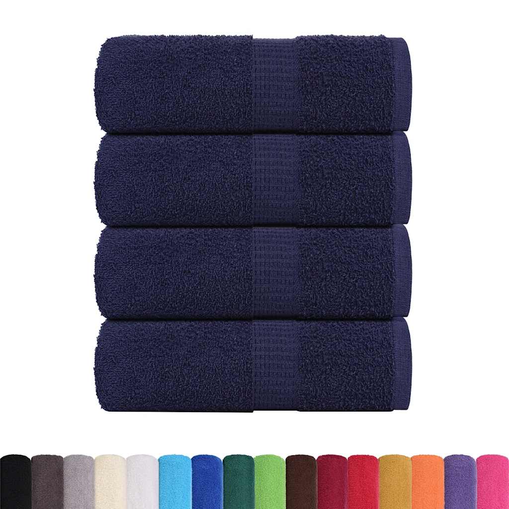 Vidaxl washandjes frogn 4 st 30x30 cm 360 g m² marineblauw