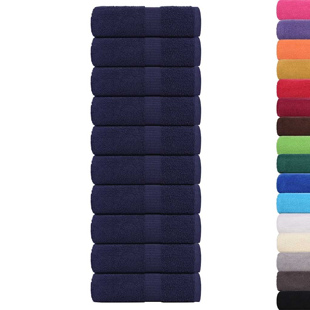 Vidaxl washandjes 10 stuks frogn marineblauw 30x30 cm 100% katoen