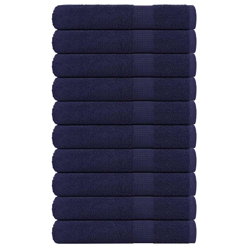 Vidaxl handdoeken frogn 10 st 100x200 cm 360 g m² marineblauw