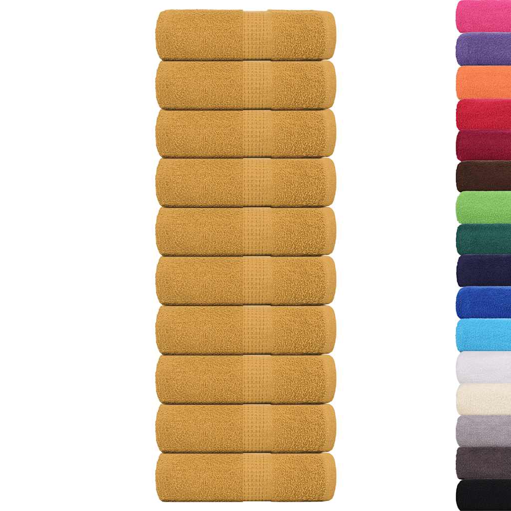 Vidaxl washandjes frogn 10 st 30x30 cm 360 g m² goud