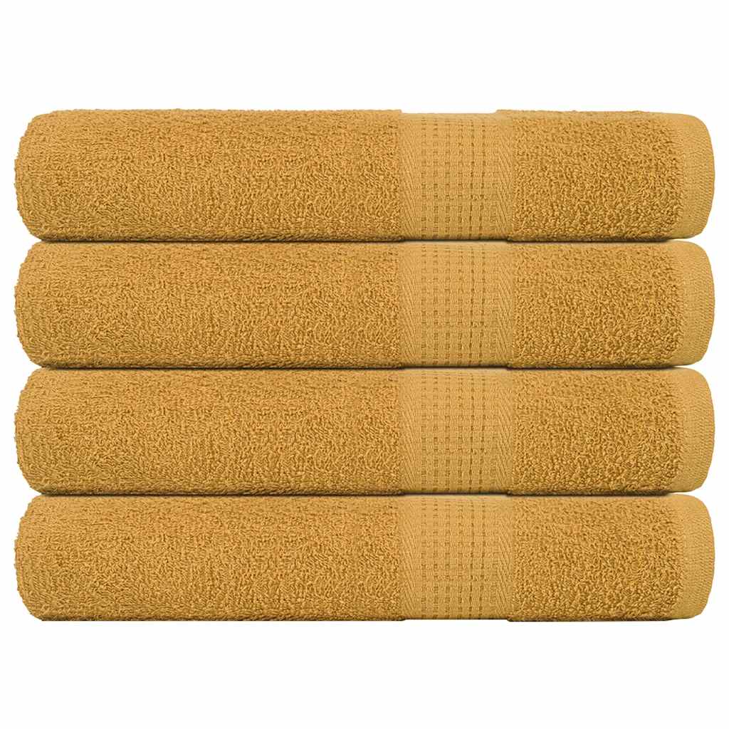 Vidaxl handdoeken frogn 4 st 100x200 cm 360 g m² goud