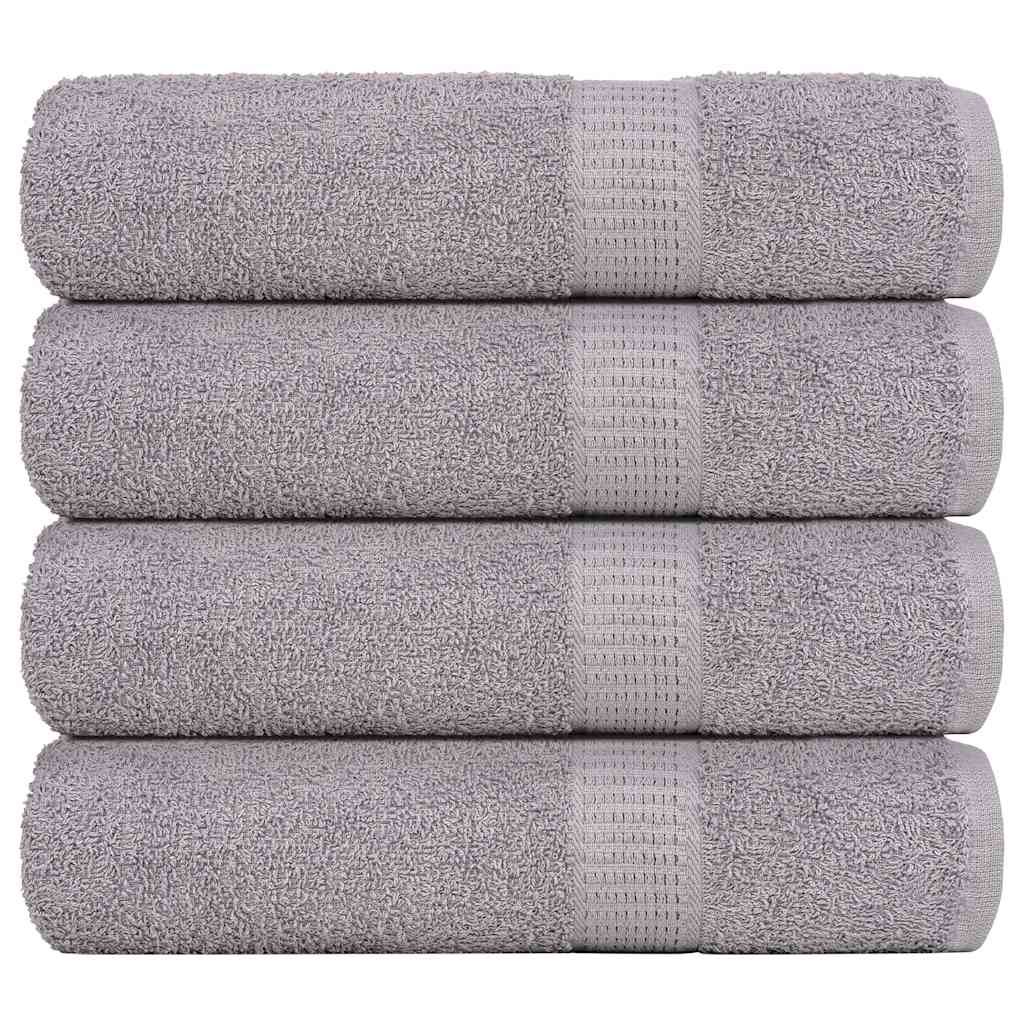 Vidaxl douchehanddoeken frogn 4 st 70x140 cm 360 g m² grijs