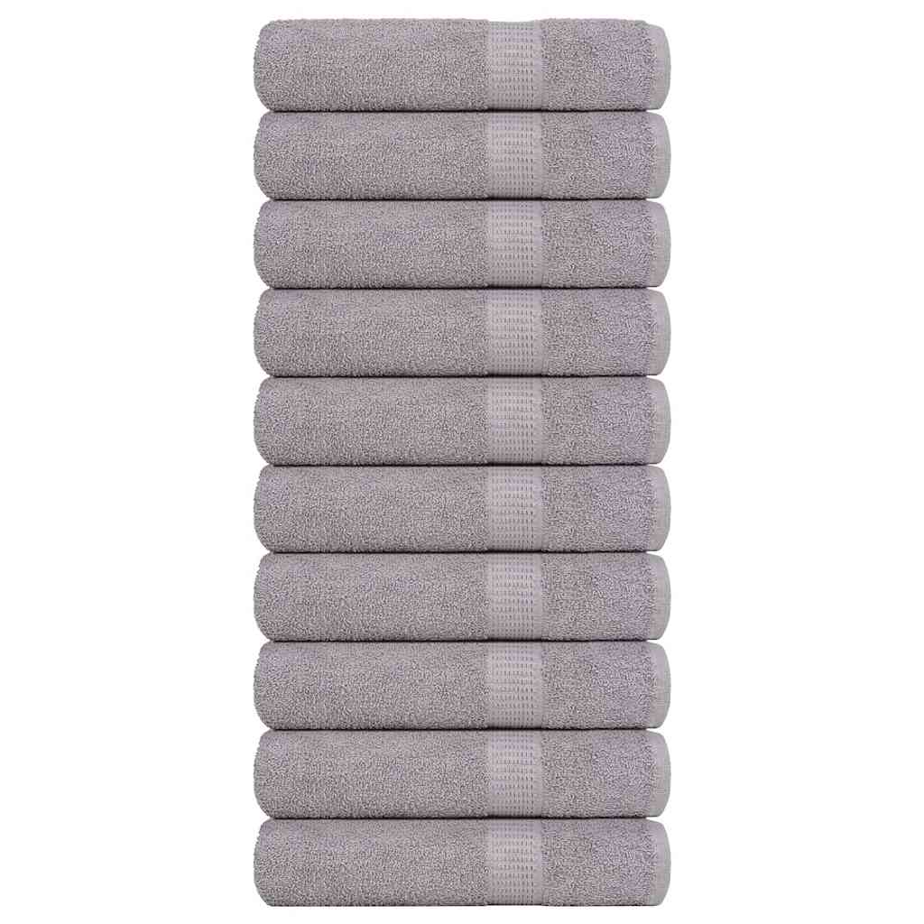 Vidaxl douchehanddoeken frogn 10 st 70x140 cm 360 g m² grijs