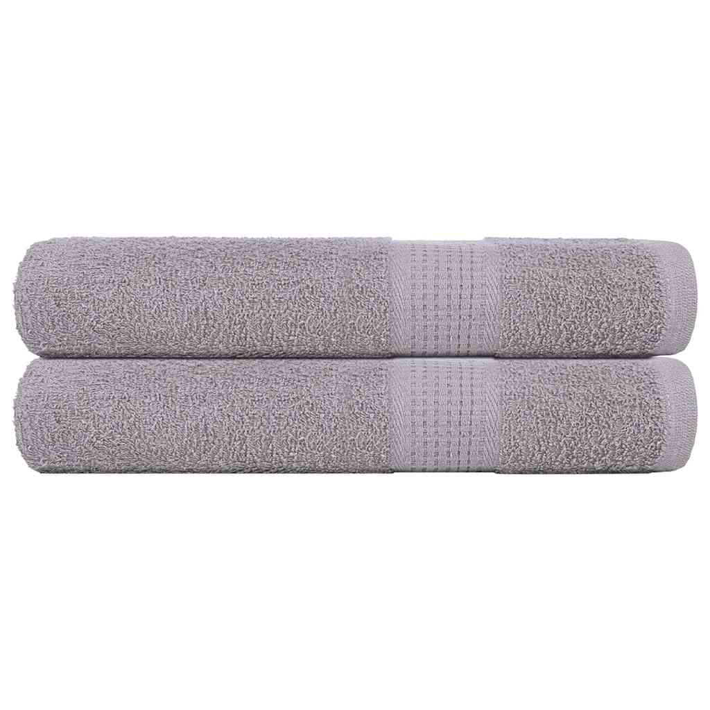 Vidaxl handdoeken frogn 2 st 100x200 cm 360 g m² grijs
