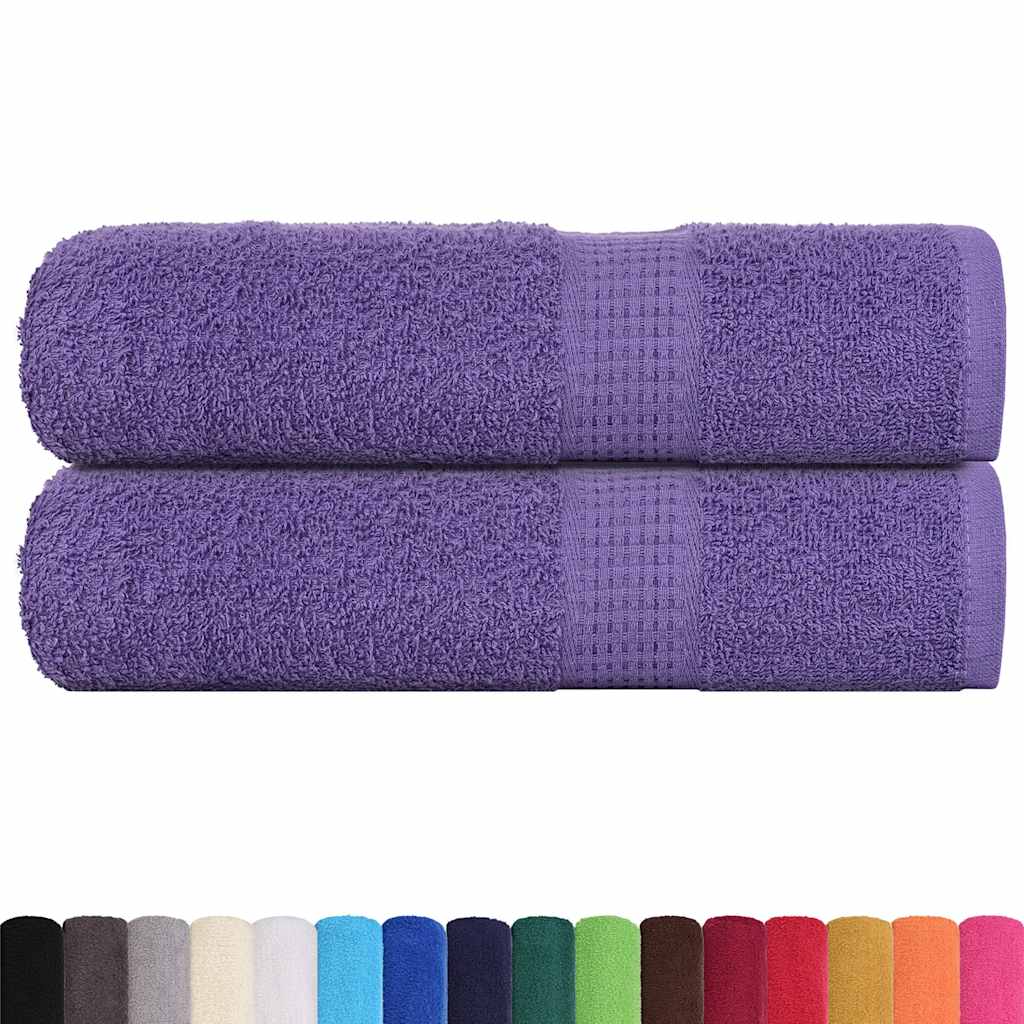 Vidaxl handdoeken frogn 2 st 50x100 cm 360 g m² paars