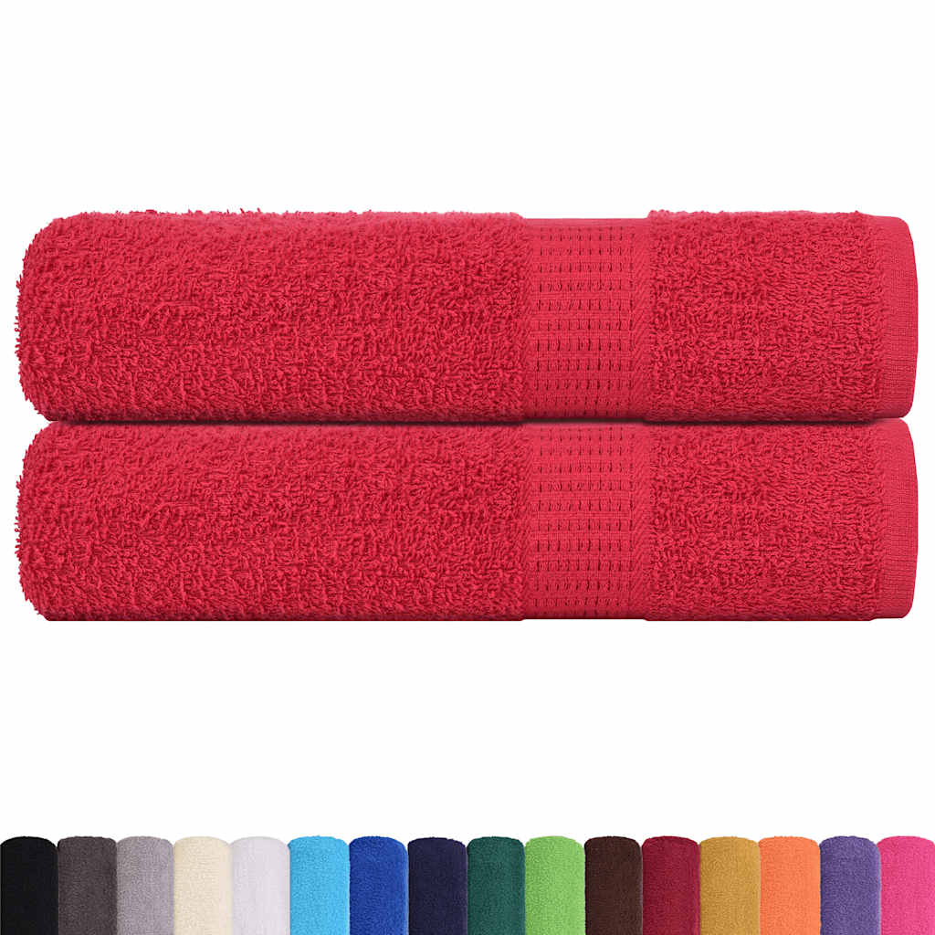 Vidaxl handdoeken frogn 2 st 50x100 cm 360 g m² rood