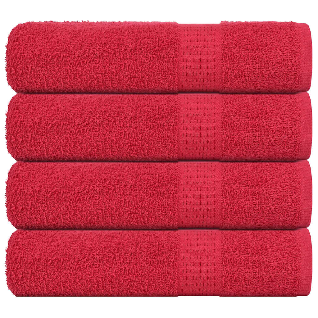 Vidaxl handdoeken frogn 4 st 50x100 cm 360 g m² rood