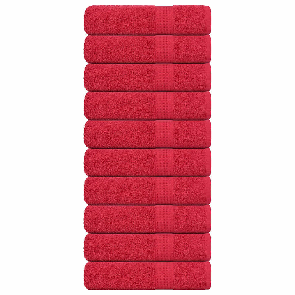 Vidaxl handdoeken frogn 10 st 50x100 cm 360 g m² rood
