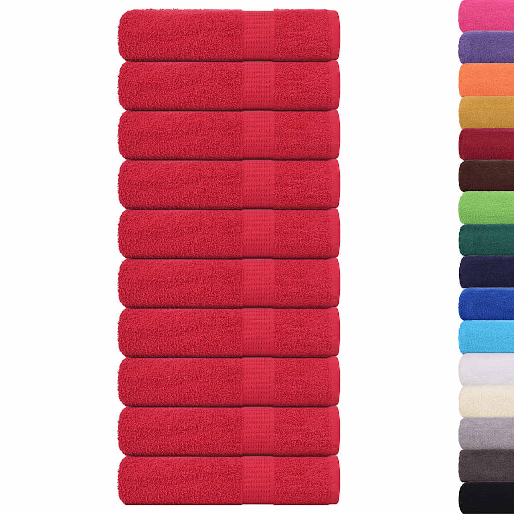 Vidaxl handdoeken frogn 10 st 50x100 cm 360 g m² rood