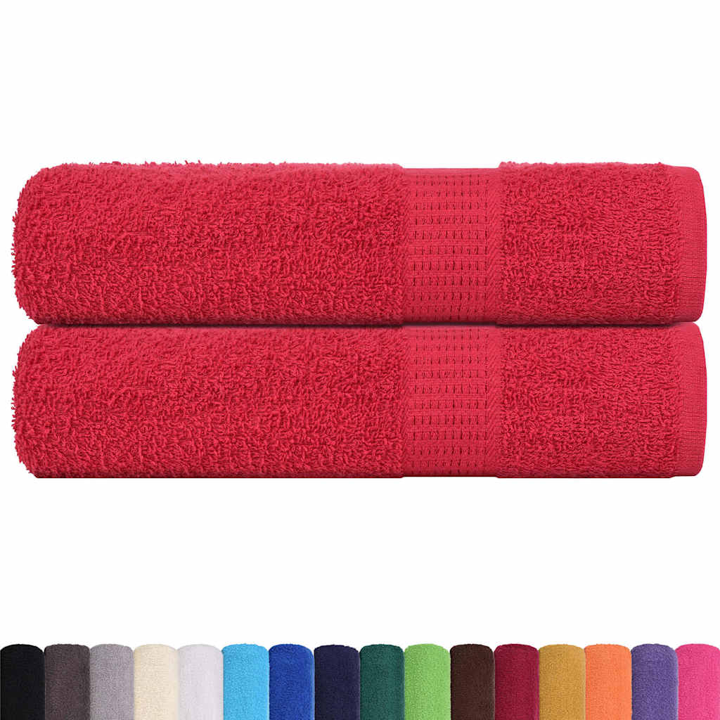 VidaXL Douchehanddoeken 2 st 70x140 cm 360 g m² 100% rood katoen