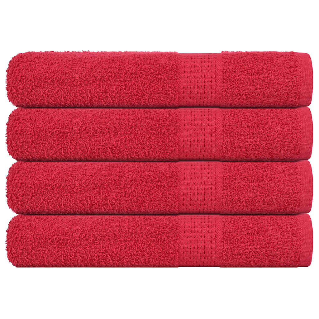 Vidaxl saunahanddoeken frogn 4 st 80x200 cm 360 g m² rood