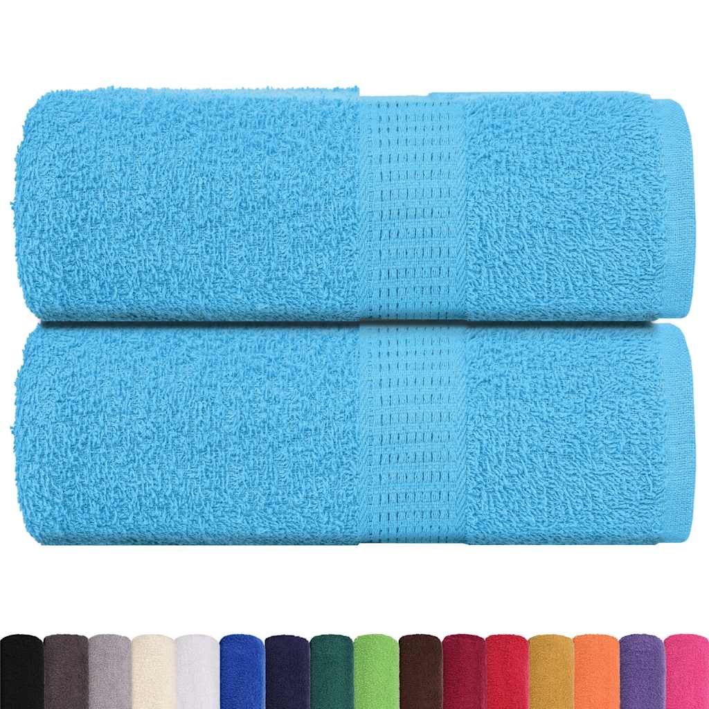 Vidaxl gastendoekjes 2 st 30x50 cm 360 g m² 100% katoen turkoois