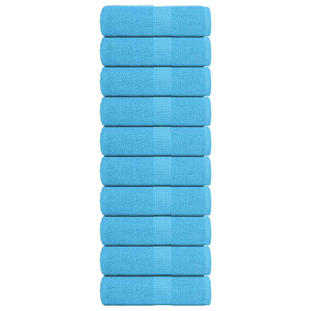 Vidaxl gastendoekjes 10 st 30x50 cm 360 g m² 100% katoen turkoois