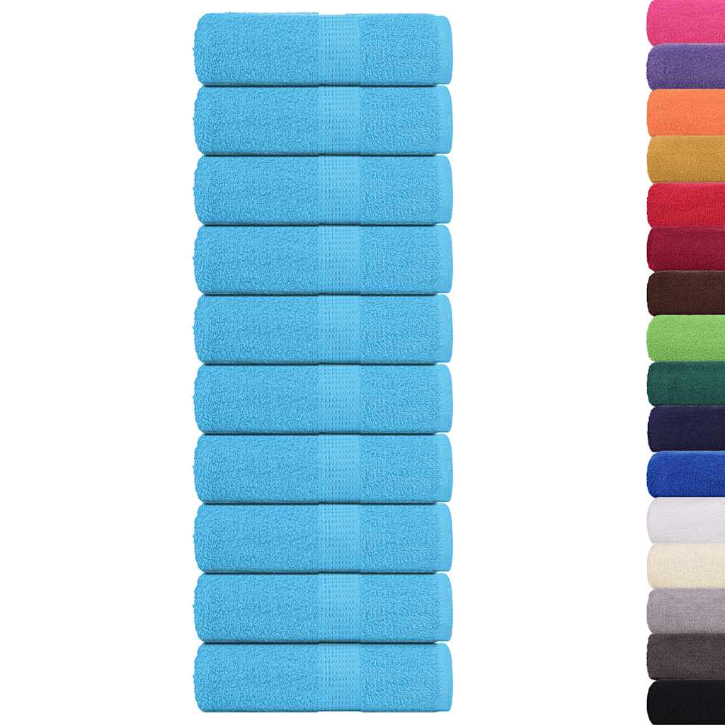 Vidaxl gastendoekjes 10 st 30x50 cm 360 g m² 100% katoen turkoois