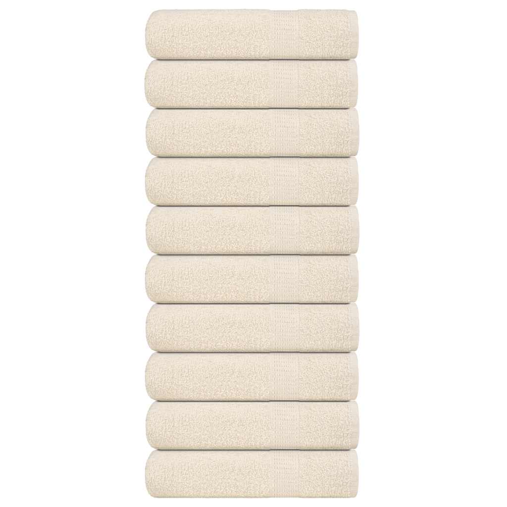 Vidaxl douchehanddoeken frogn 10 st 70x140 cm 360 g m² crème