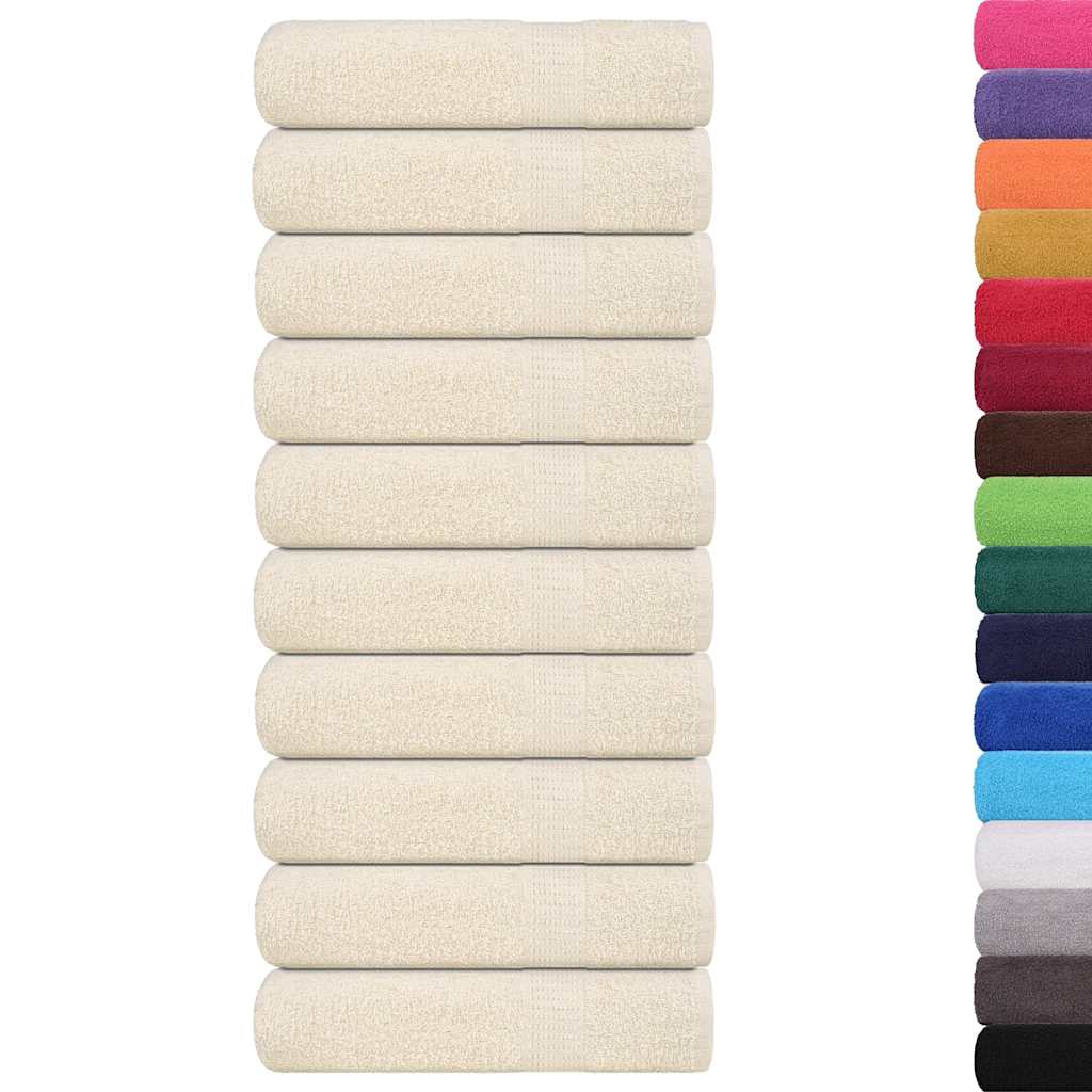Vidaxl douchehanddoeken frogn 10 st 70x140 cm 360 g m² crème