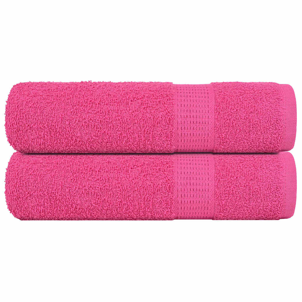 Vidaxl douchehanddoeken frogn 2 st 70x140 cm 360 g m² roze