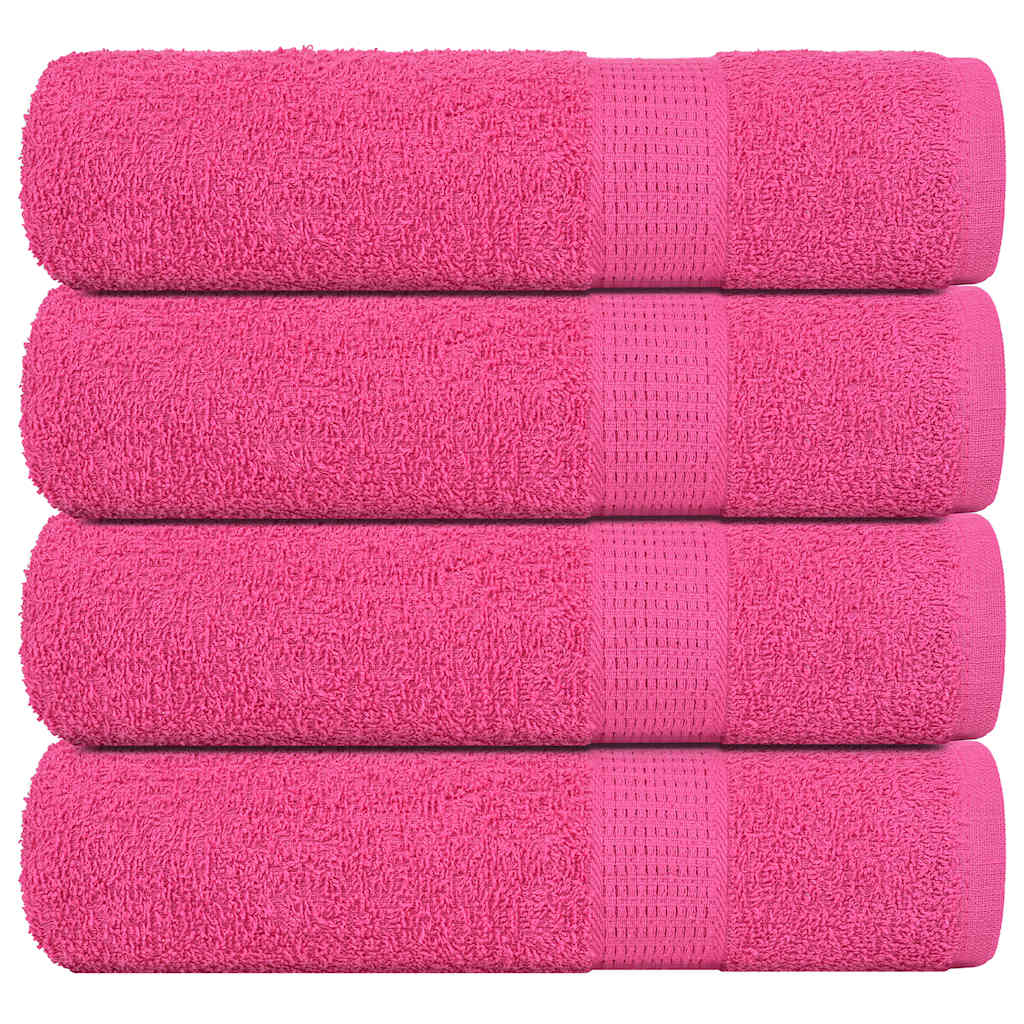 Vidaxl douchehanddoeken frogn 4 st 70x140 cm 360 g m² roze