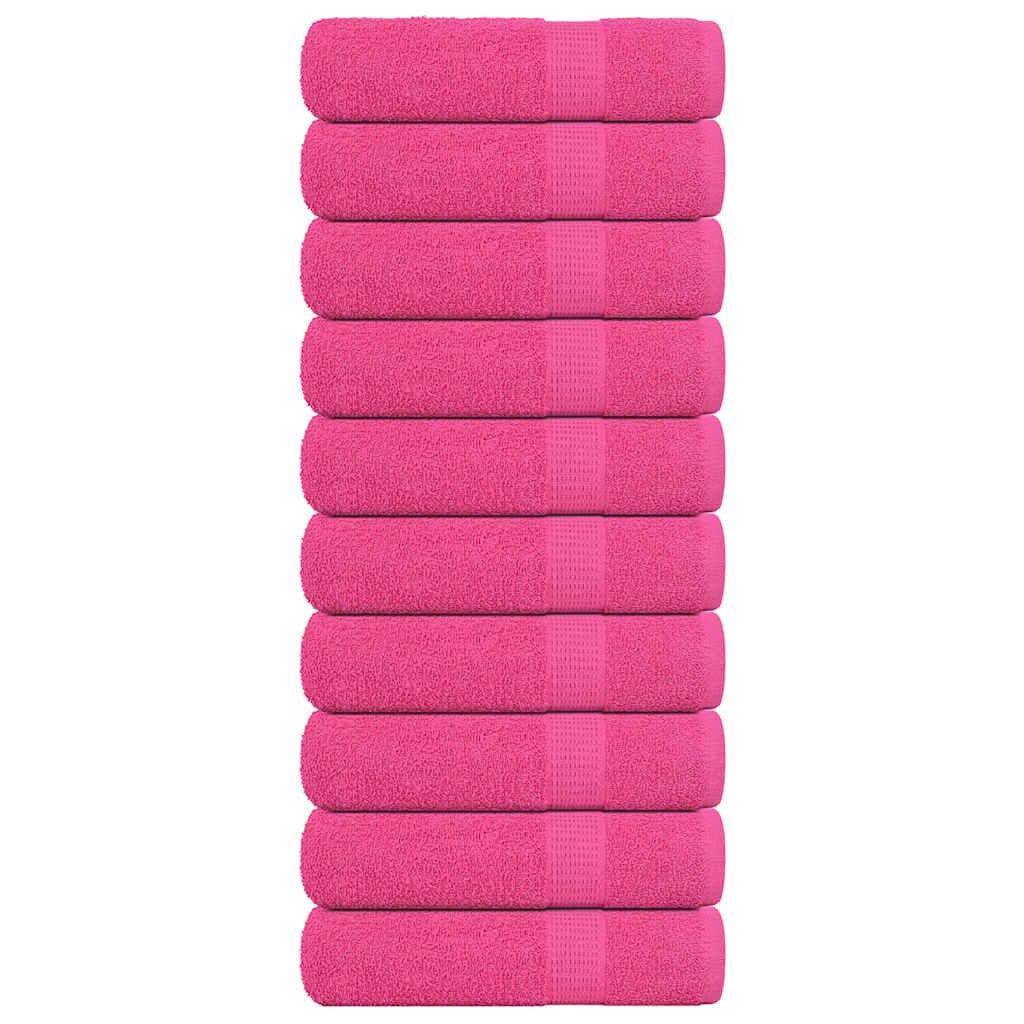 Vidaxl douchehanddoeken frogn 10 st 70x140 cm 360 g m² roze