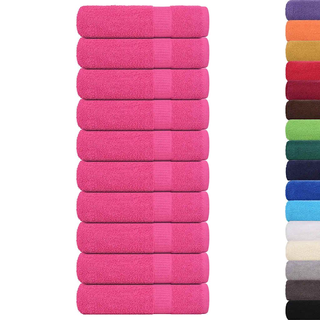 Vidaxl douchehanddoeken frogn 10 st 70x140 cm 360 g m² roze