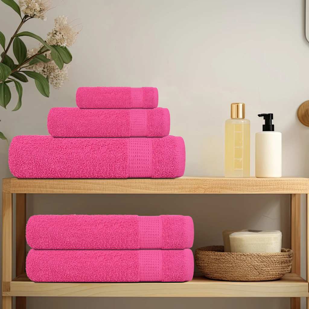 Vidaxl douchehanddoeken frogn 10 st 70x140 cm 360 g m² roze
