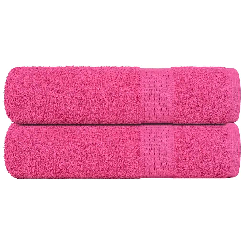 Vidaxl badhanddoeken frogn 2 st 100x150 cm 360 g m² roze