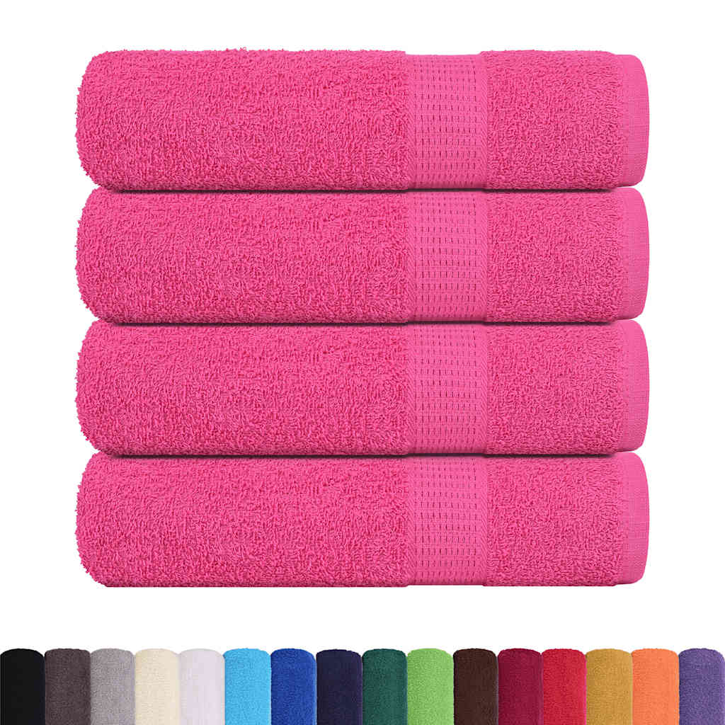 Vidaxl badhanddoeken frogn 4 st 100x150 cm 360 g m² roze
