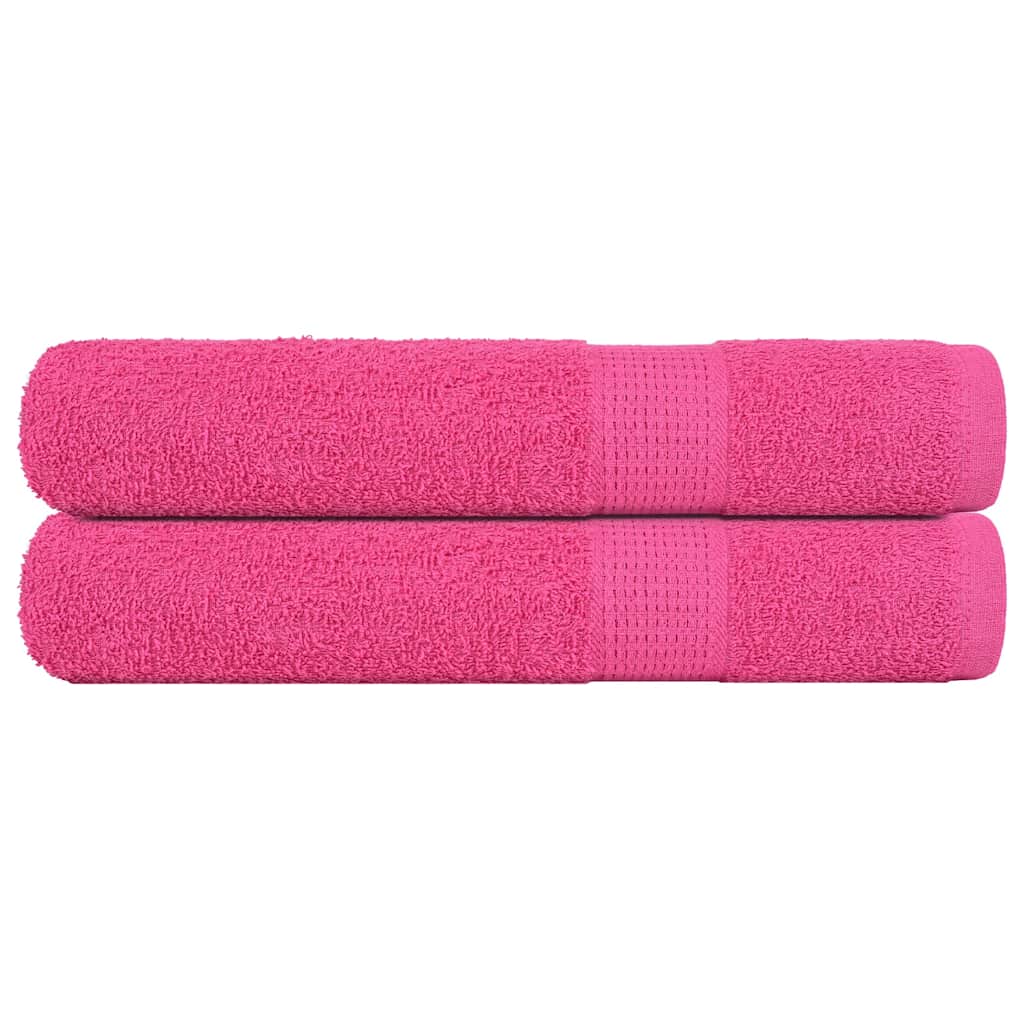 Vidaxl saunahanddoeken frogn 2 st 80x200 cm 360 g m² roze
