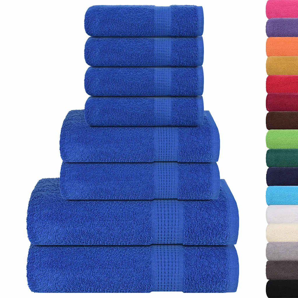 Vidaxl 8-delige handdoekenset frogn 360 g m² blauw