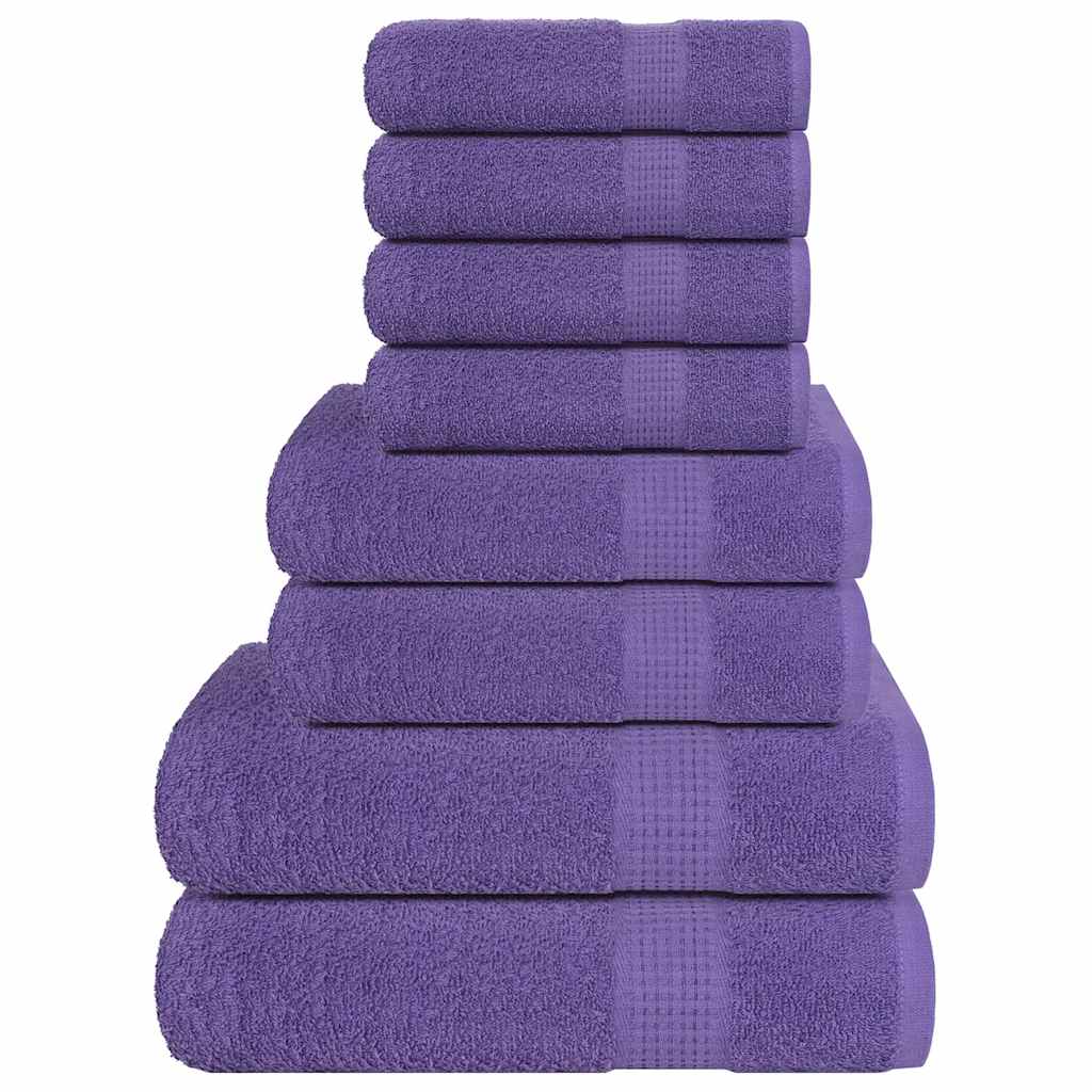 Vidaxl 8-delige handdoekenset frogn 360 g m² paars