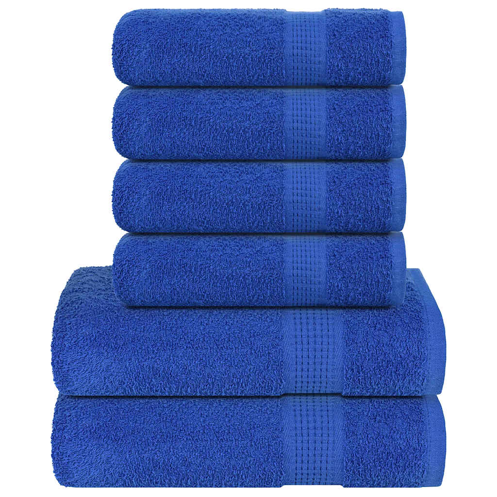 Vidaxl 6-delige handdoekenset frogn 360 g m² blauw