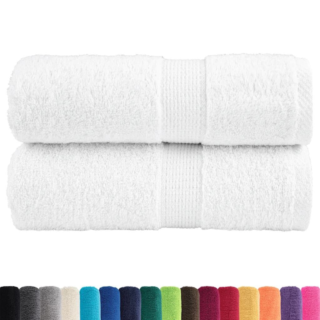 Vidaxl premium washandjes solund 2 stuks 30x30 cm 600 g m² wit