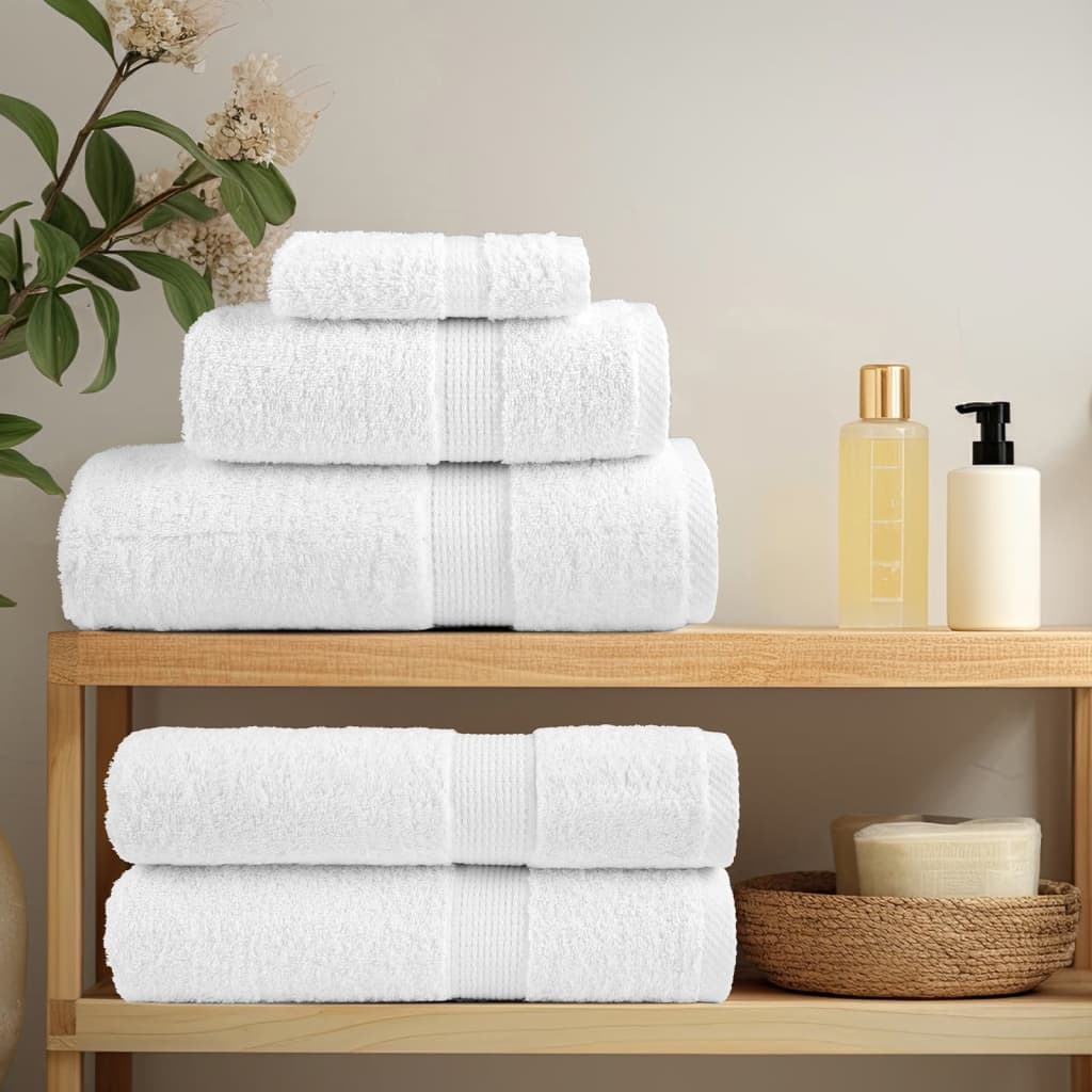 Vidaxl premium washandjes solund 2 stuks 30x30 cm 600 g m² wit