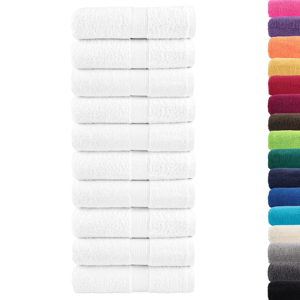 Vidaxl premium washandjes solund 50 stuks 30x30 cm 600 g m² wit