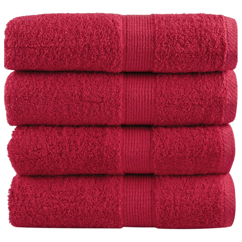 VidaXL Gastendoekjes SOLUND 4 st 600 g m² 30x50 cm rood