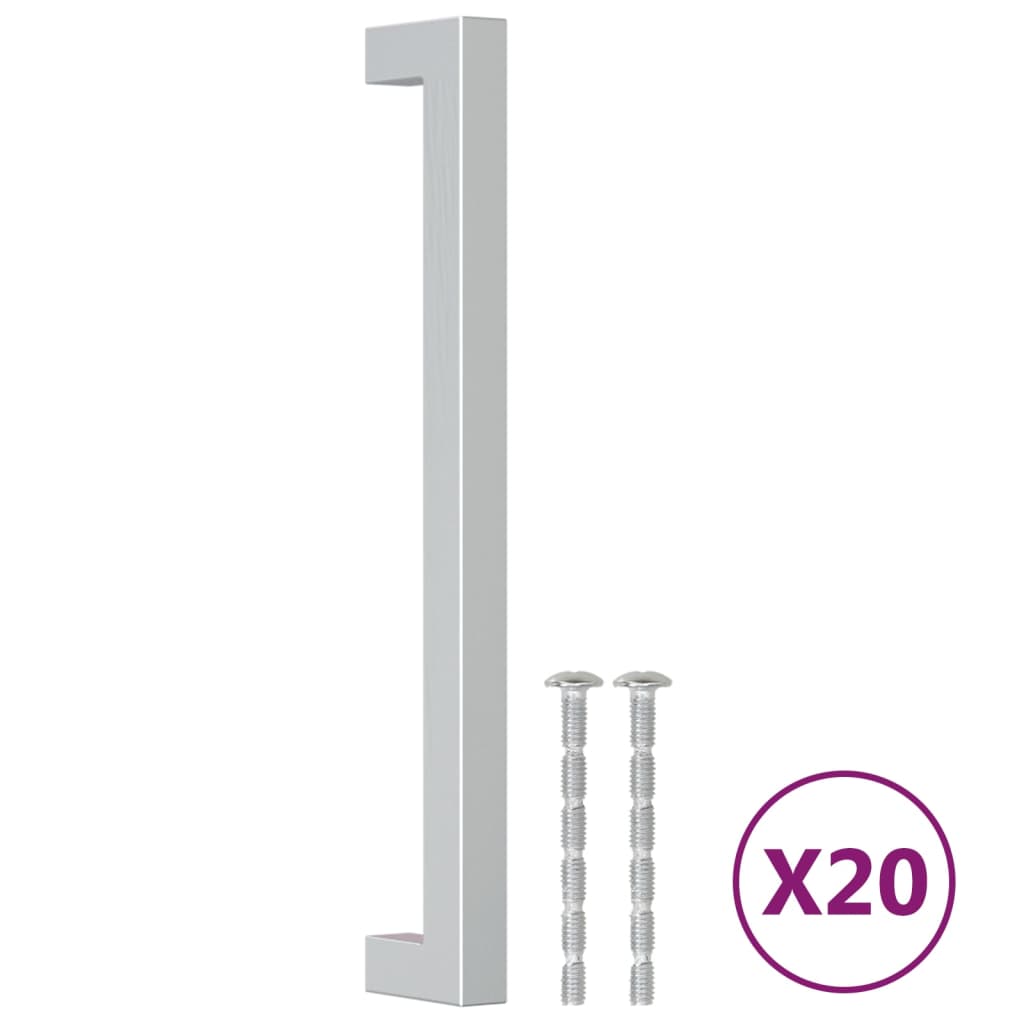 Vidaxl handvatten 20 st 192 mm roestvrij staal zilverkleurig