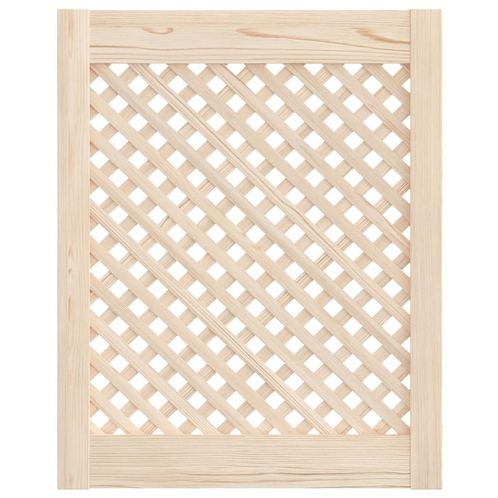 Vidaxl kastdeuren met latwerk 2 st 49,5x61,5 cm massief groenenhout