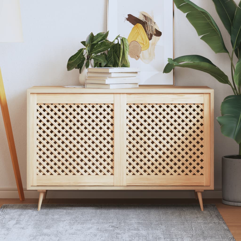 Vidaxl kastdeuren met latwerk 2 st 59,5x61,5 cm massief groenhout