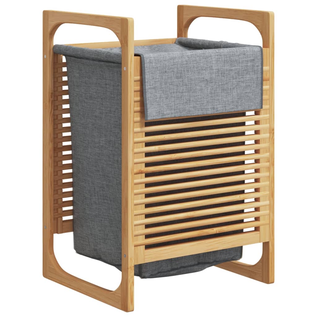 VidaXL Wasmand met droge zak 32x30x36,5 cm bamboe