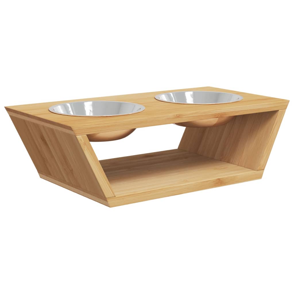 Vidaxl hondenvoerbakken 35,5x18x10,5 cm bamboe