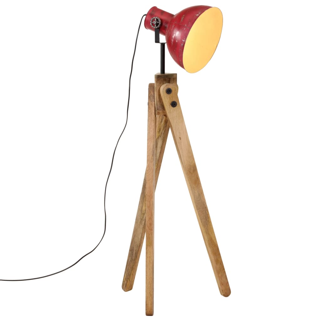 Vidaxl vloerlamp 25 w e27 45x45x120 cm gewapendd rood