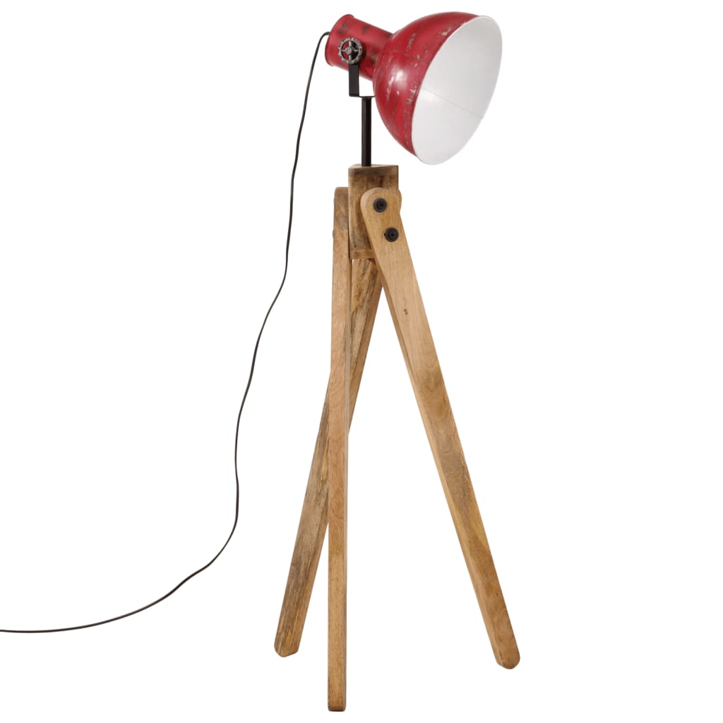 Vidaxl vloerlamp 25 w e27 45x45x120 cm gewapendd rood