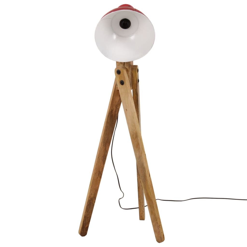 Vidaxl vloerlamp 25 w e27 45x45x120 cm gewapendd rood