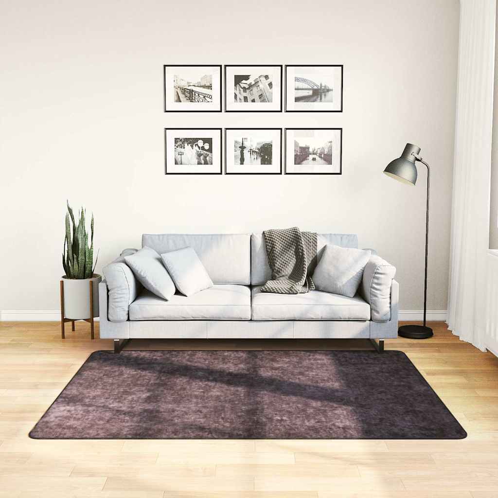Vidaxl vloerkleed wasbaar antislip 120x170 cm antracietkleurig