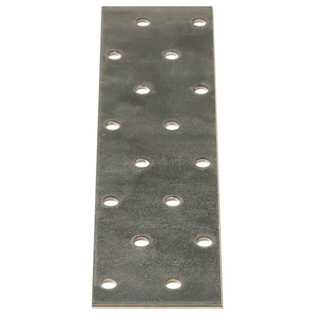Vidaxl plaat geperforeerd 60 st 2 mm 160x40 mm gegalvaniseerd staal