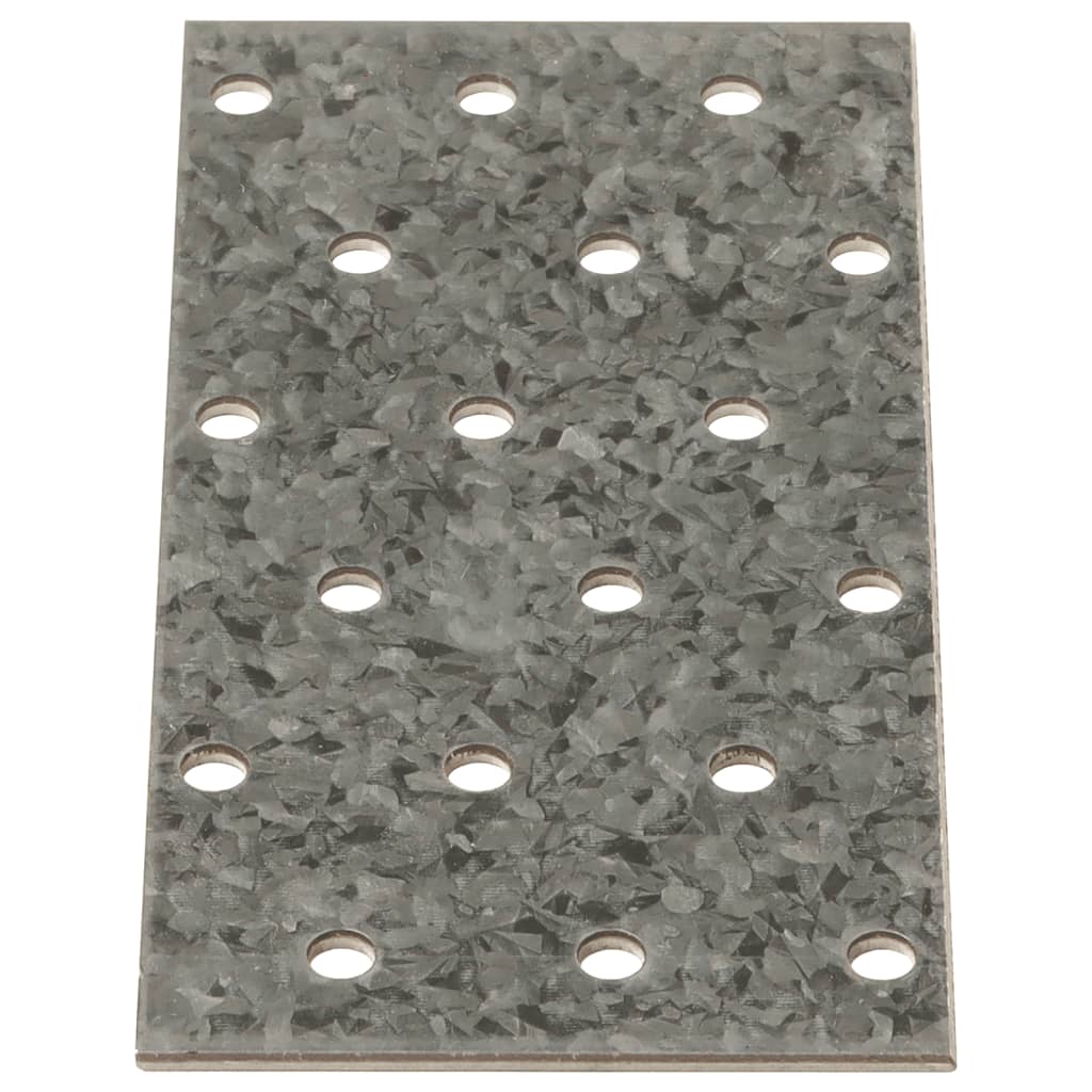 Vidaxl plaat geperforeerd 40 st 2 mm 120x60 mm gegalvaniseerd staal